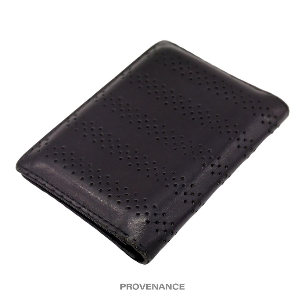 🔴 Dior Pocket Organizer Wallet - Perforated Black Leather - Picture 3 of 7